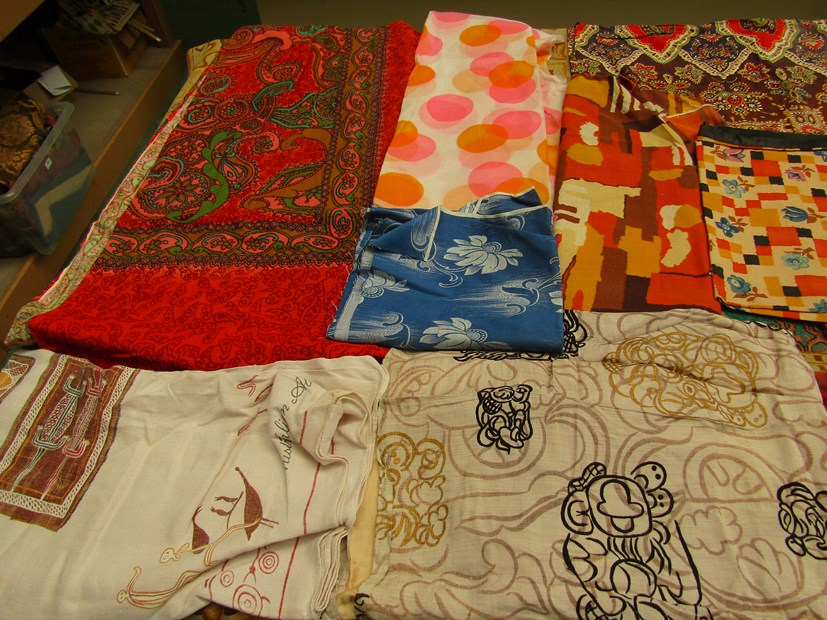 A selection of early 20th Century through to the 1970's large scale print fabrics