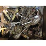 A collection of cutlery including flatware