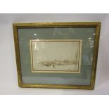 A 19th Century pen and ink sketch of a rural scene attributed to Finch, 4th Earl of Aylesford,