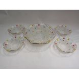 A set of 1950's glass bowl and dishes