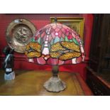 A Tiffany style dragonfly lamp