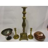 Brass candlesticks,