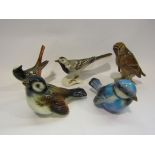 Five Goebel bird figures