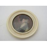 A Georgian portrait miniature of a woman Mrs Siddous 1755-1831.