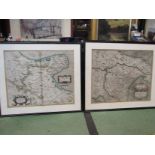 Two 19th Century framed and glazed Italian maps,