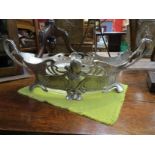 An Art Nouveau WMF centrepiece with maiden design. Later glass bowl.