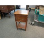 A beech towel rail and a sewing box