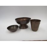 Two Arts & Crafts copper bowls,