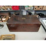 A rosewood writing box,