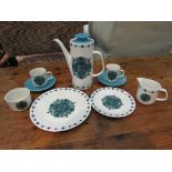 Retro J.G. Meakin Studio pottery coffee and tea wares, approx.