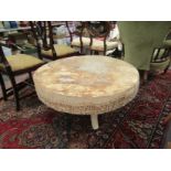 A large African drum table,