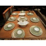 A Royal Doulton English Renaissance pattern dinner service for eight place settings incluidng two