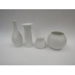 Four pieces of Kaizer porcelain including vases