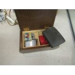 A musical box containing lighters including Ronson,