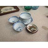 An 18th Century blue and white porcelain teabowl.