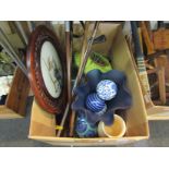 A box of miscellaneous including vases,