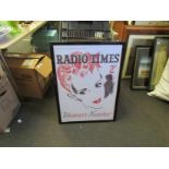 A Radio Times framed poster,