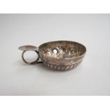 A late 19th Century French wine taster bowl. 8cm diameter.