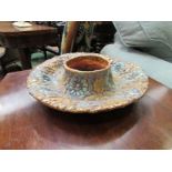 A glazed pottery pebble effect centre bowl,
