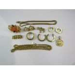 A quantity of jewellery including locket, charms, earrings,