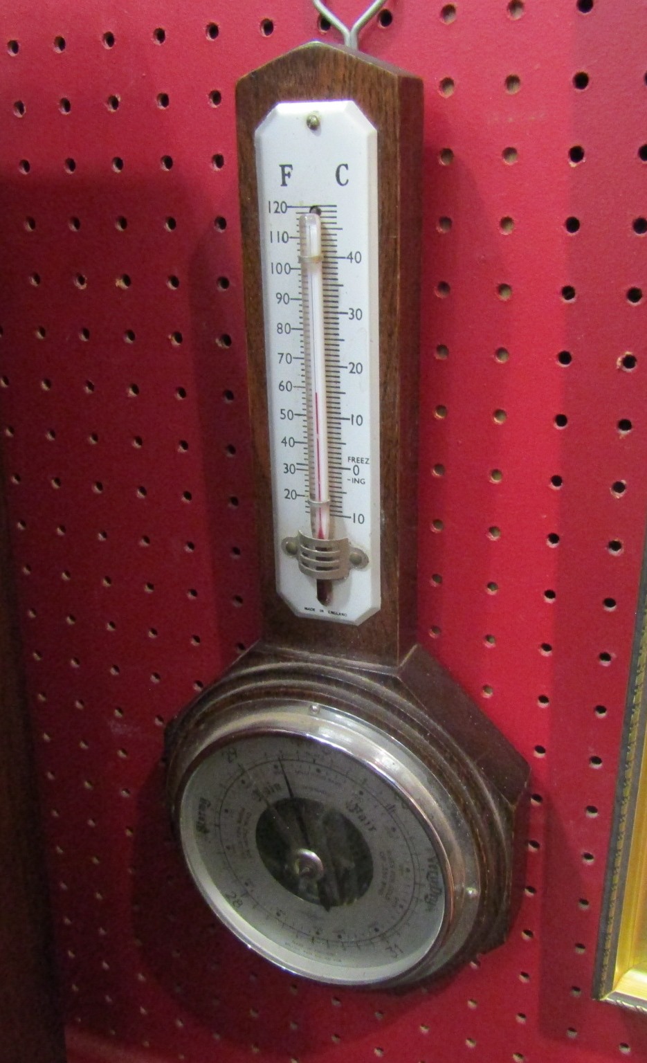A Shorthand Smith oak barometer,