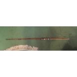 A two piece split cane fly fishing rod,