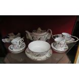 a late 18th/early 19th Century white ground and lustre ware part tea set and a selection of plates