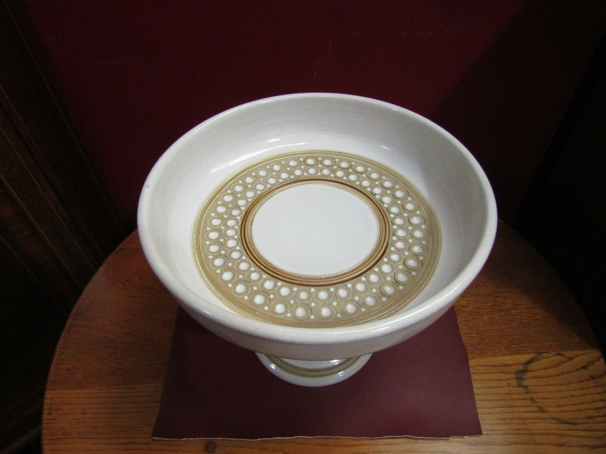 A Jersey Pottery bowl with pedestal stand, - Image 2 of 2