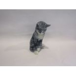 A Royal Copenhagen figure of a seated cat, marked 340 to base,