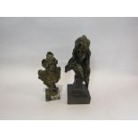 Two Art Nouveau bust figures