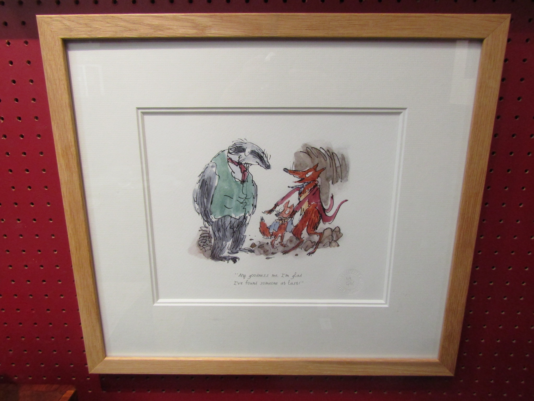 Roald Dahl limited edition print "My goodness me, I'm glad I've found someone at last",