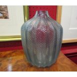 A Jeff Banks, London, Ports of Call blue glass textured vase,