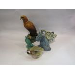 A Beswick eagle decanter, bird milk jug, pheasant figure etc.