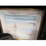 A William Russell Flint limited edition print of semi-clad lady on beach, No.