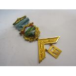 An 18ct gold Masonic medal,