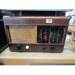 A vintage Pye wooden cased radio