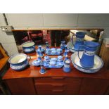 John Tams Ltd, wash bowl and jug, chamber pot, dressing table set, etc.