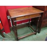 A 19th Century oak hall table with single drawer,