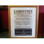 A large Christie's country house sale poster,