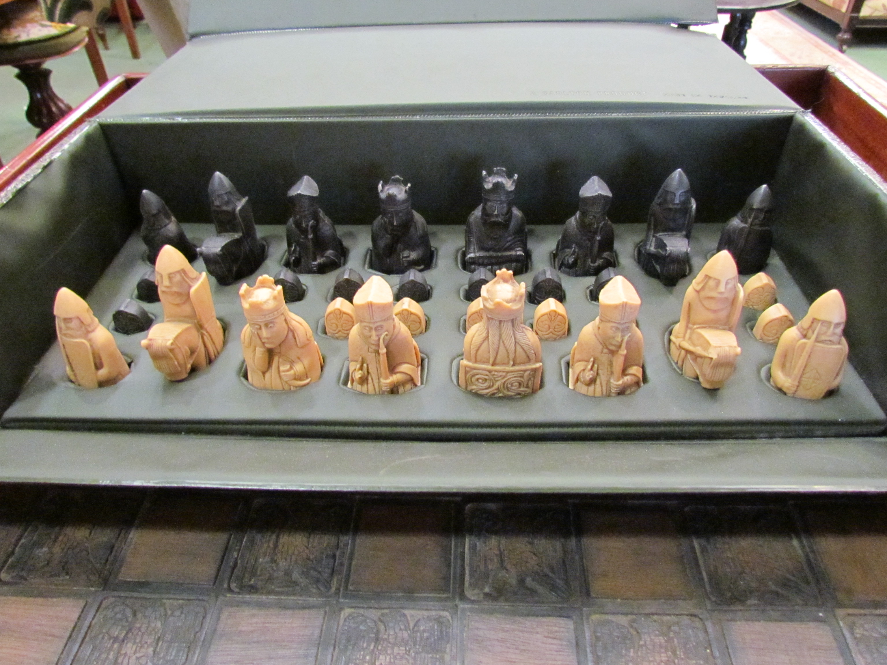 A resin copy of the Lewis chess set, - Image 2 of 2