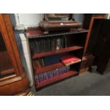 A mahogany floor standing bookcase,