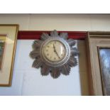Two Smith retro sunburst clocks