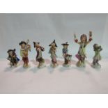 A 19th Century porcelain Continental monkey band (7)