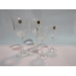 Ten (4+4+2) Italian crystal glasses