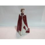 A Royal Worcester figurine commemorating the Queen's 80th Birthday, boxed, 23.