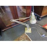 A vintage Herbert Terry scumbled angle poise desk lamp