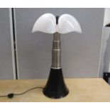 An original 1960's Martinelli Luce Italian 'Pipistrello' floor lamp in black painted metal and