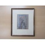 MARY KRISHNA (1909-1968) A circa 1940's pastel of figures. Signed bottom right. Framed and glazed.
