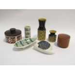 A collection of Hornsea pottery including vases, egg cups,