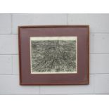 ANTHONY GROSS (1905-1984): A framed and glazed etching titled "Valley No2",